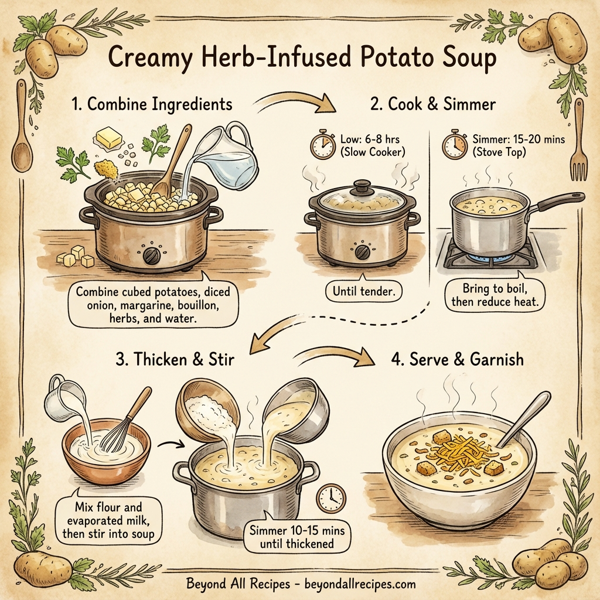 Creamy Herb-Infused Potato Soup instructions