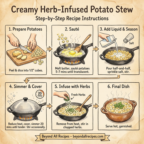 Creamy Herb-Infused Potato Stew instructions