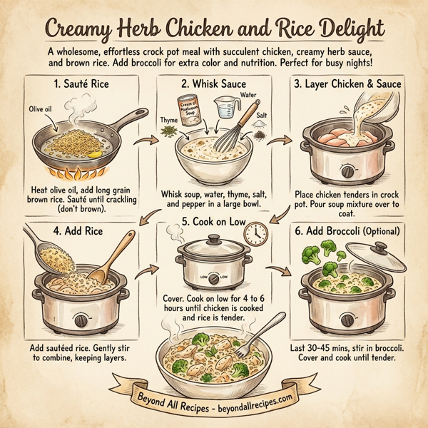 Creamy Herb Chicken and Rice Delight instructions