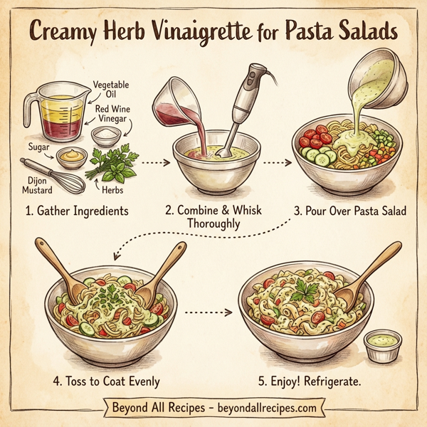 Creamy Herb Vinaigrette for Pasta Salads instructions
