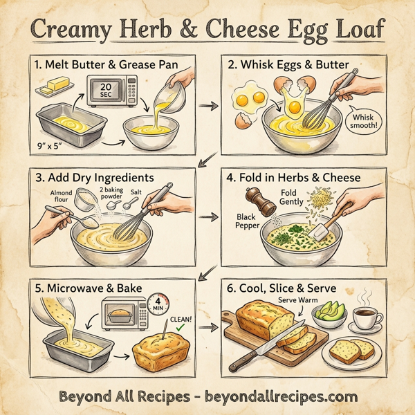 Creamy Herb & Cheese Egg Loaf instructions