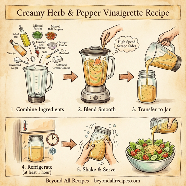 Creamy Herb & Pepper Vinaigrette instructions
