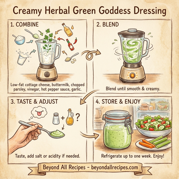 Creamy Herbal Green Goddess Dressing instructions