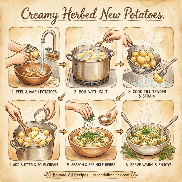 Creamy Herbed New Potatoes instructions