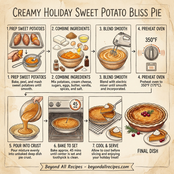 Creamy Holiday Sweet Potato Bliss Pie instructions