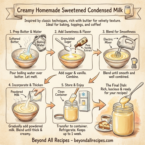 Creamy Homemade Sweetened Condensed Milk instructions