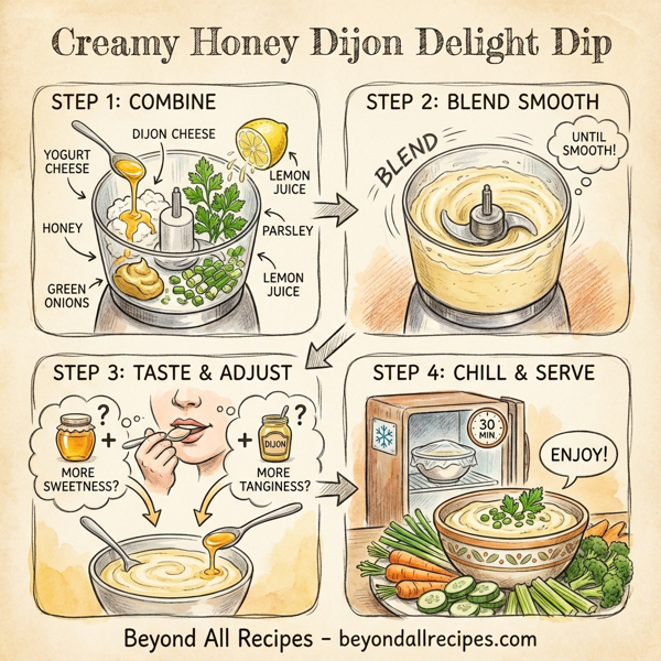 Creamy Honey Dijon Delight Dip instructions