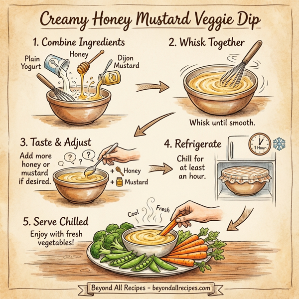 Creamy Honey Mustard Veggie Dip instructions