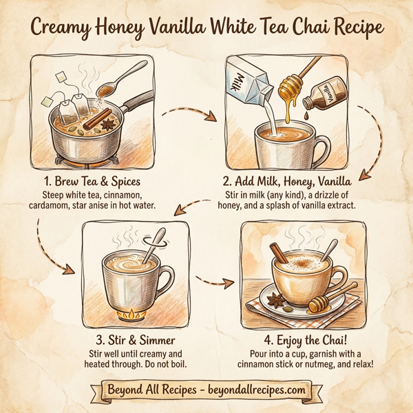 Creamy Honey Vanilla White Tea Chai instructions