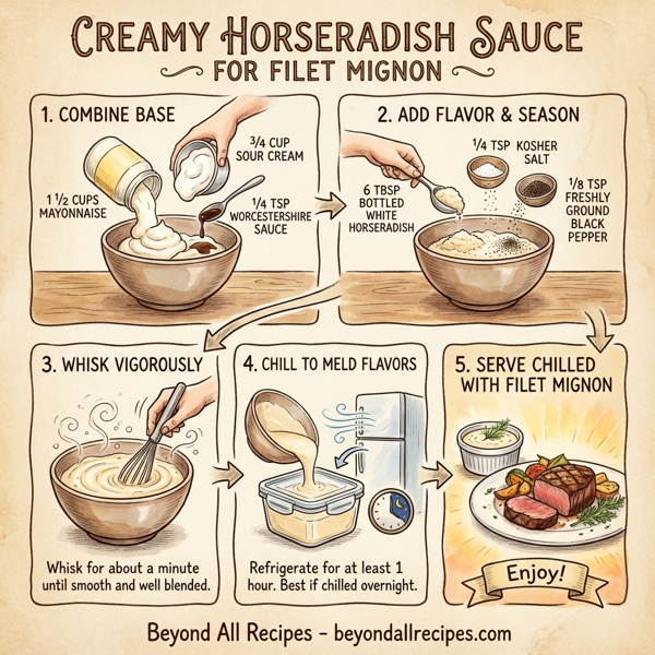 Creamy Horseradish Sauce for Filet Mignon instructions