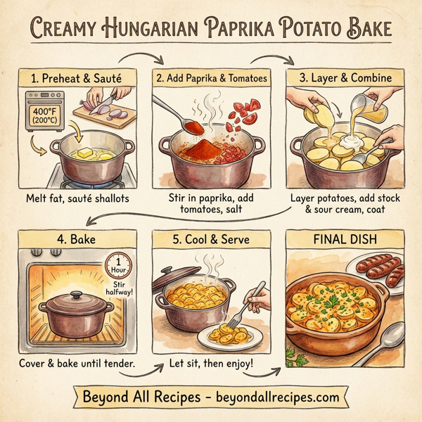 Creamy Hungarian Paprika Potato Bake instructions