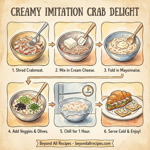 Creamy Imitation Crab Delight instructions
