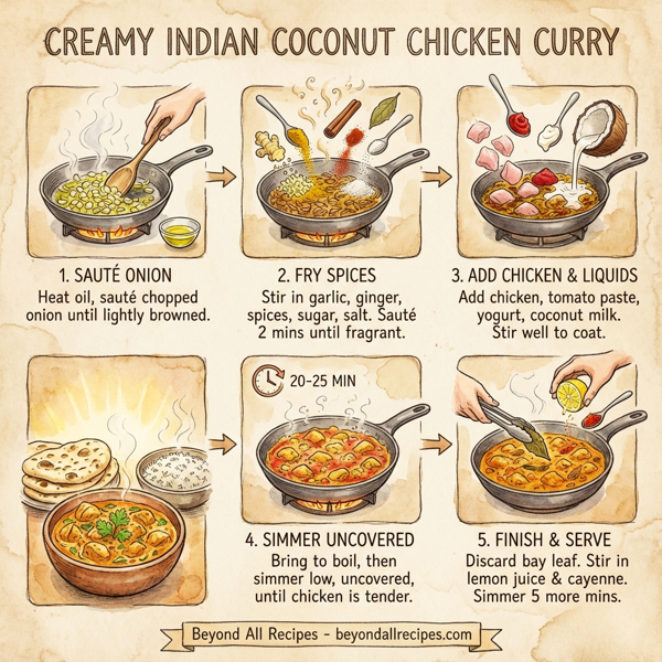 Creamy Indian Coconut Chicken Curry instructions