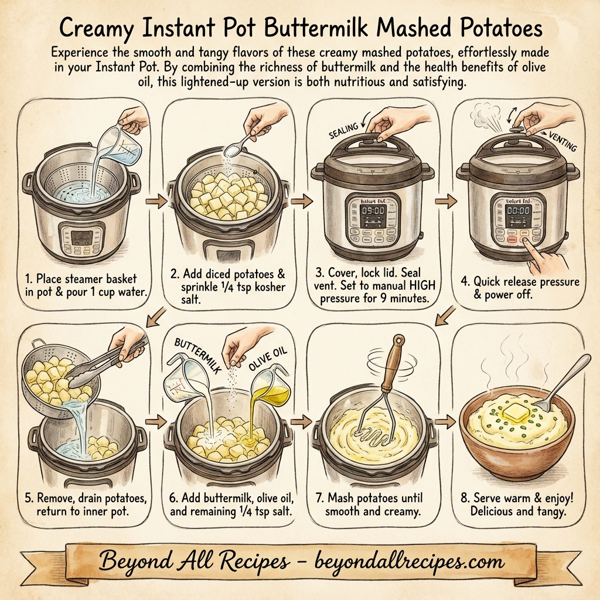 Creamy Instant Pot Buttermilk Mashed Potatoes instructions