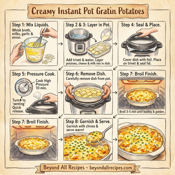 Creamy Instant Pot Gratin Potatoes instructions