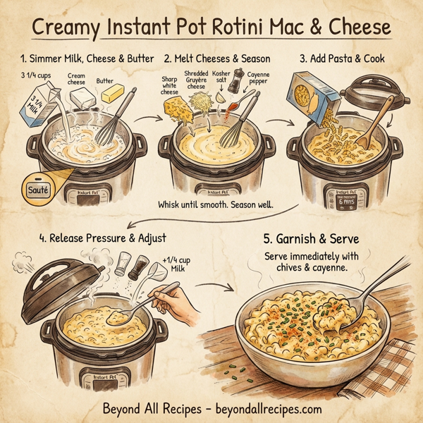 Creamy Instant Pot Rotini Mac & Cheese instructions