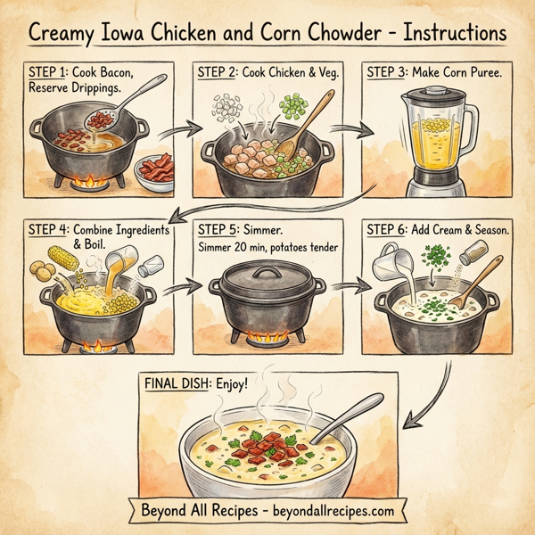 Creamy Iowa Chicken and Corn Chowder instructions