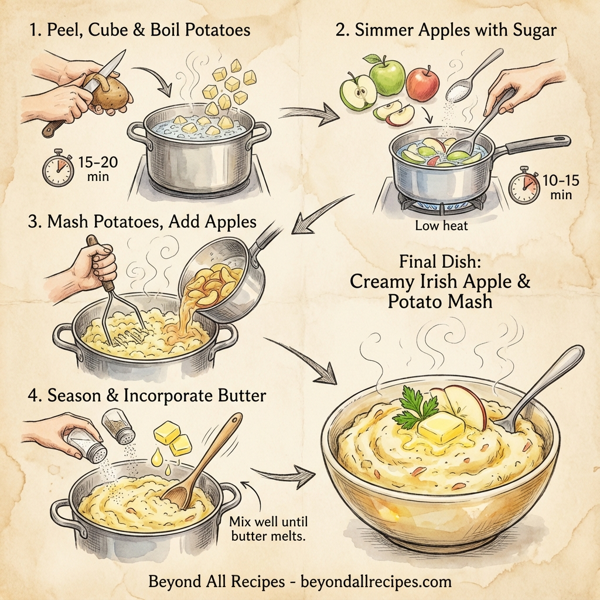 Creamy Irish Apple and Potato Mash instructions