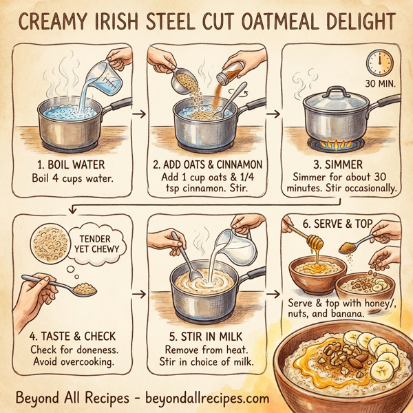 Creamy Irish Steel Cut Oatmeal Delight instructions