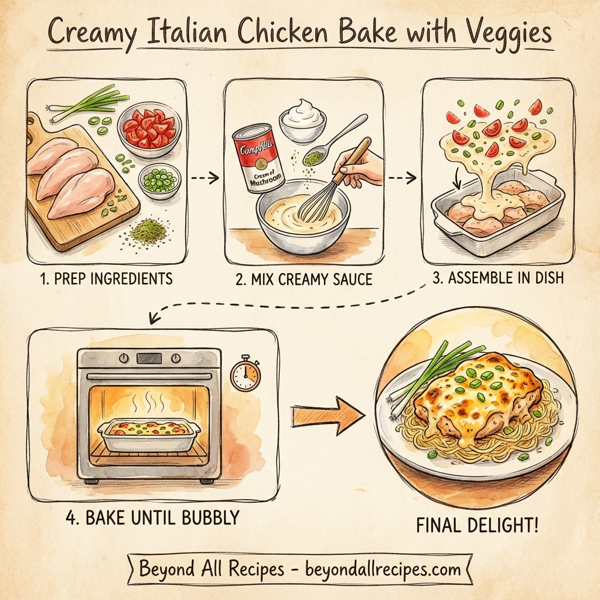 Creamy Italian Chicken Bake with Veggies instructions