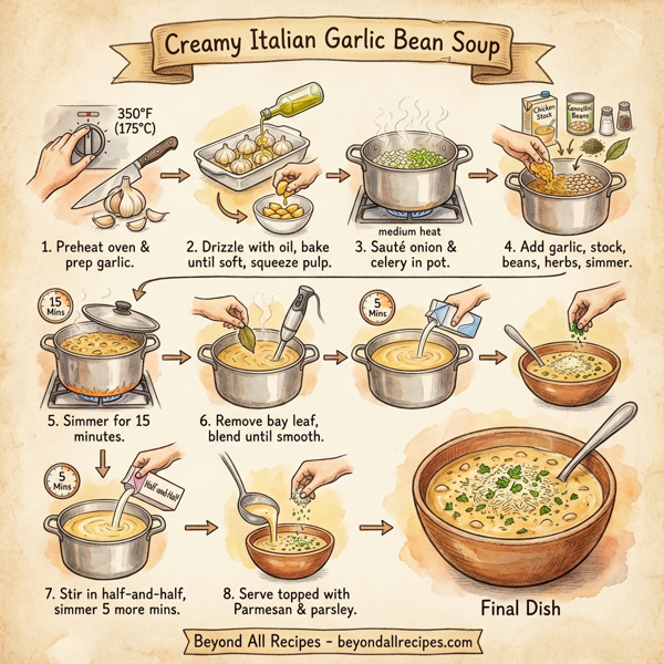 Creamy Italian Garlic Bean Soup instructions