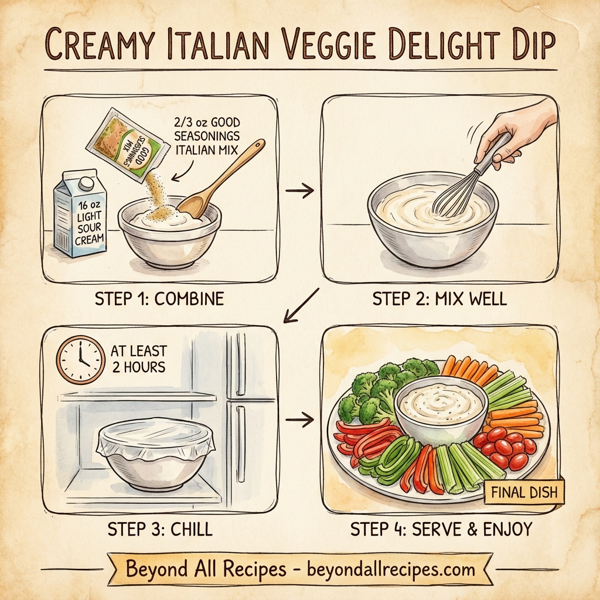 Creamy Italian Veggie Delight Dip instructions