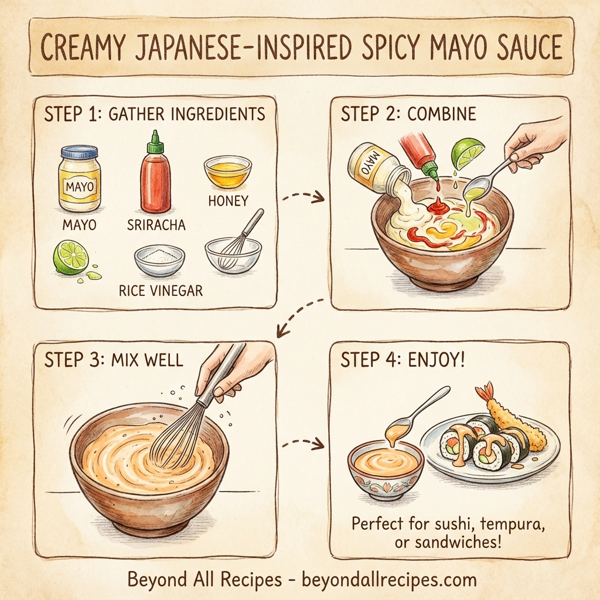 Creamy Japanese-Inspired Spicy Mayo Sauce instructions