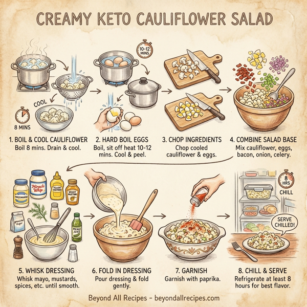 Creamy Keto Cauliflower Salad instructions