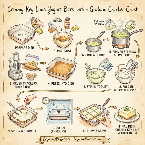 Creamy Key Lime Yogurt Bars with a Graham Cracker Crust instructions