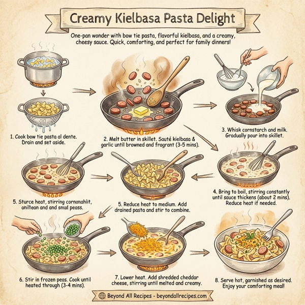 Creamy Kielbasa Pasta Delight instructions