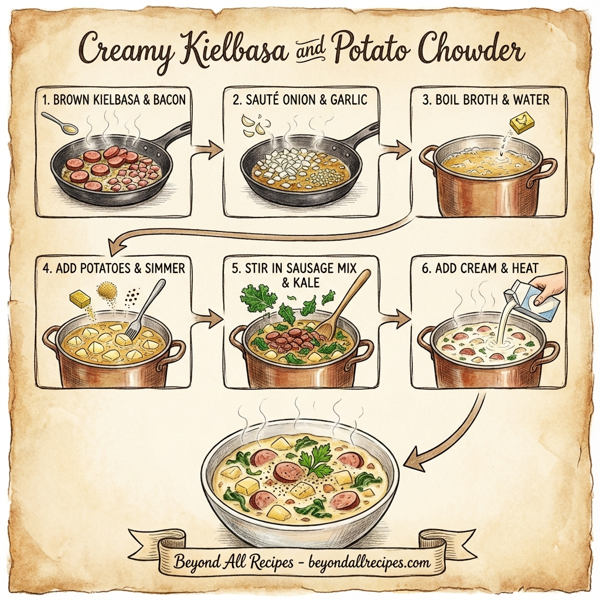 Creamy Kielbasa and Potato Chowder instructions