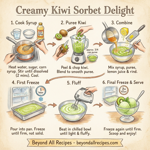 Creamy Kiwi Sorbet Delight instructions