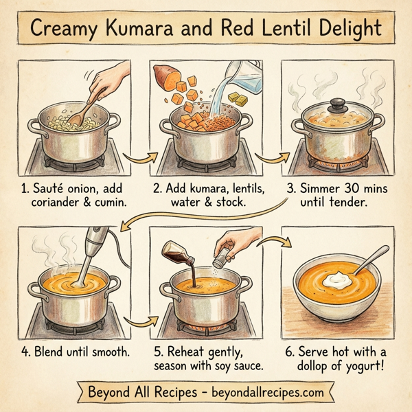 Creamy Kumara and Red Lentil Delight instructions