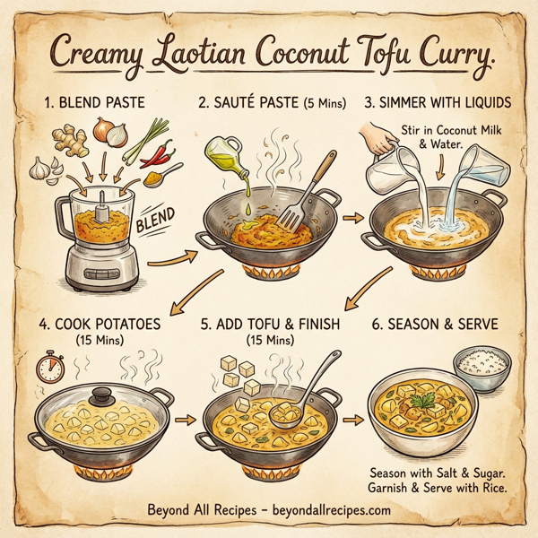 Creamy Laotian Coconut Tofu Curry instructions