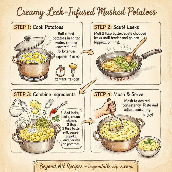 Creamy Leek-Infused Mashed Potatoes instructions
