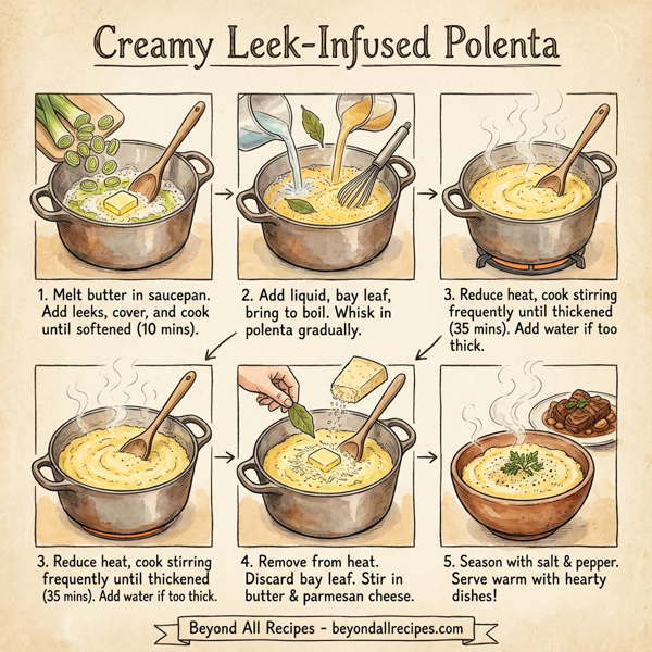 Creamy Leek-Infused Polenta instructions
