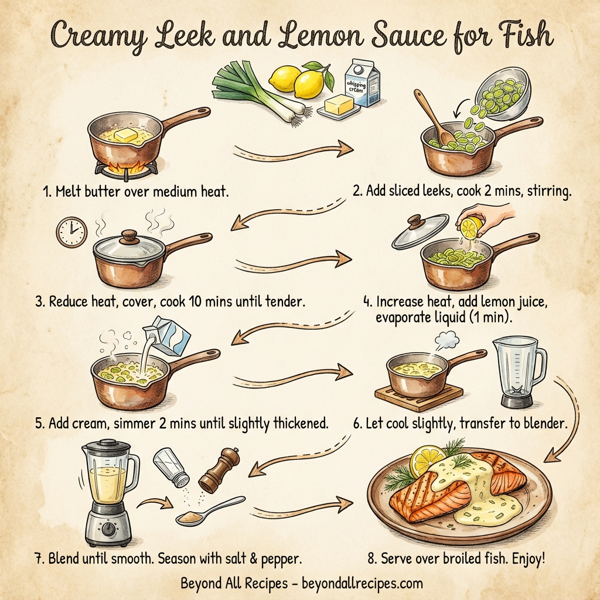 Creamy Leek and Lemon Sauce for Fish instructions