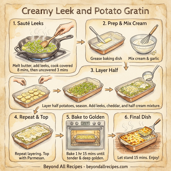 Creamy Leek and Potato Gratin instructions