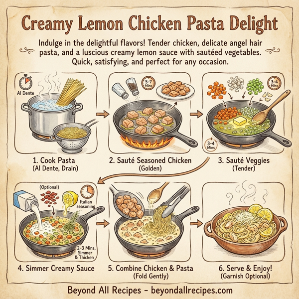 Creamy Lemon Chicken Pasta Delight instructions