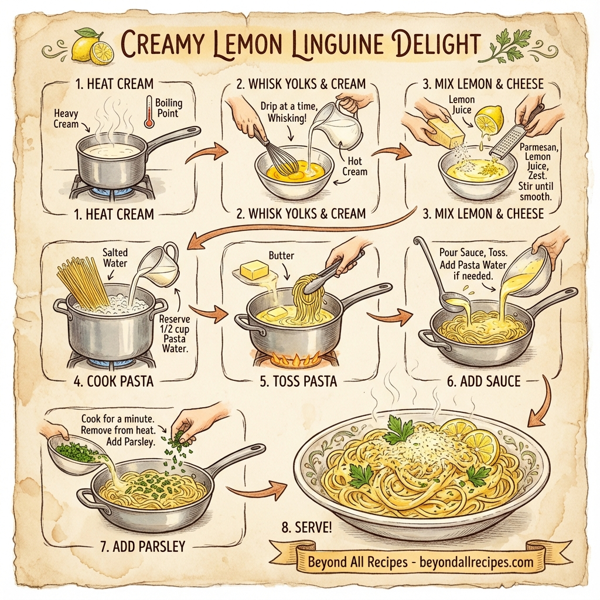 Creamy Lemon Linguine Delight instructions