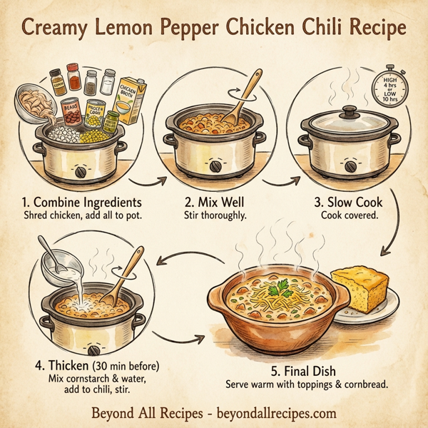 Creamy Lemon Pepper Chicken Chili instructions