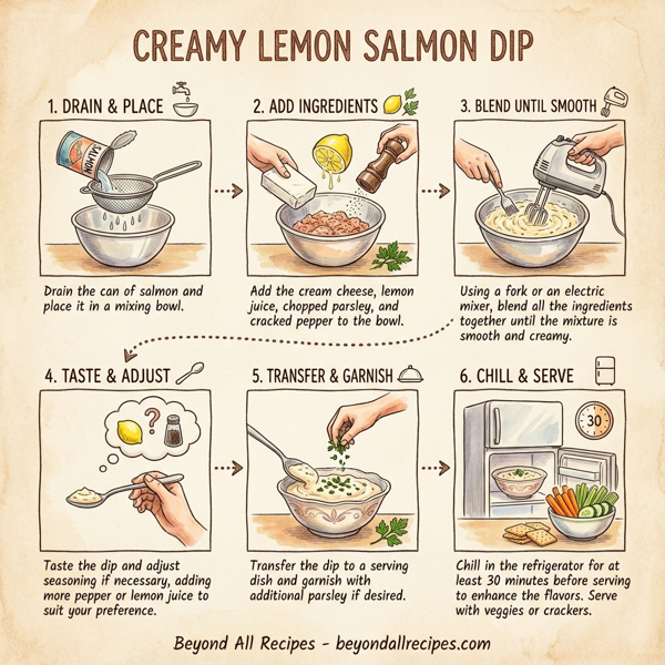 Creamy Lemon Salmon Dip instructions