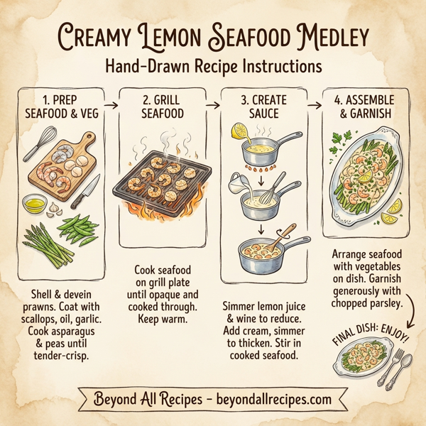 Creamy Lemon Seafood Medley instructions