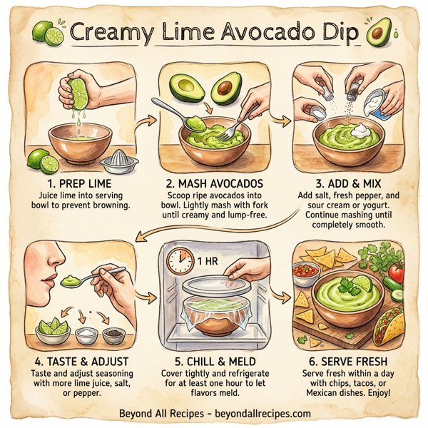 Creamy Lime Avocado Dip instructions