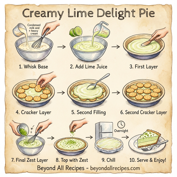 Creamy Lime Delight Pie instructions