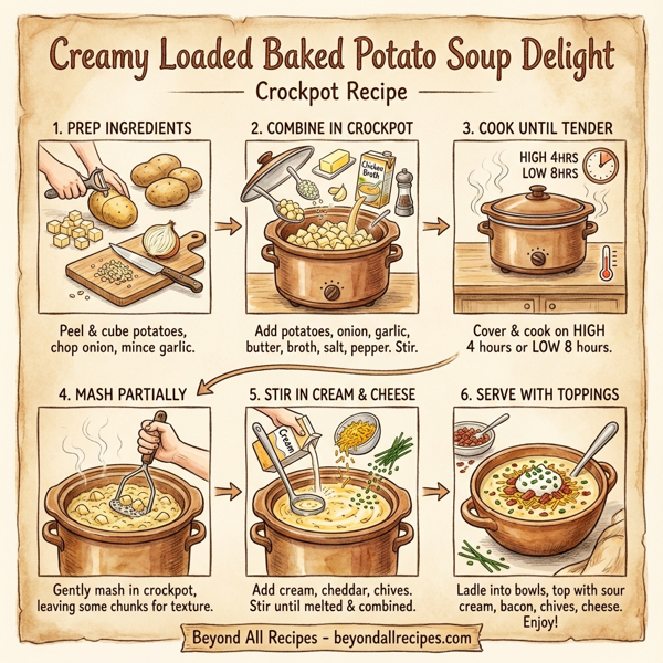 Creamy Loaded Baked Potato Soup Delight instructions