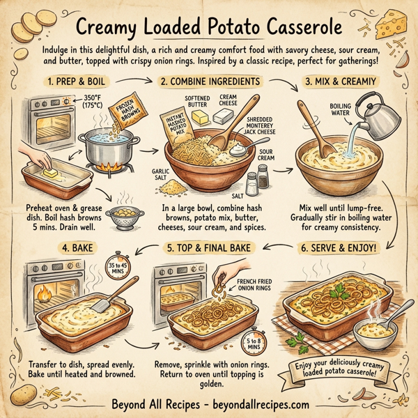 Creamy Loaded Potato Casserole instructions