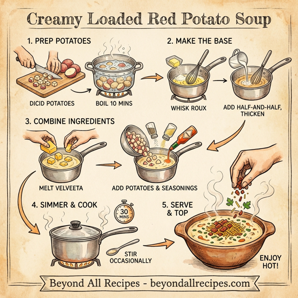 Creamy Loaded Red Potato Soup instructions