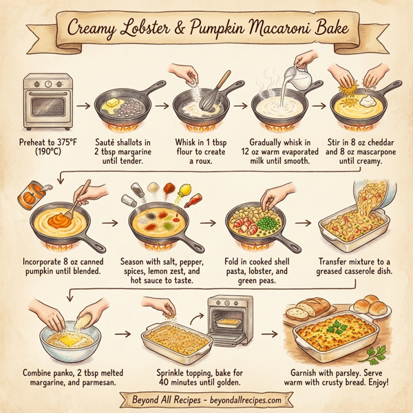 Creamy Lobster & Pumpkin Macaroni Bake instructions