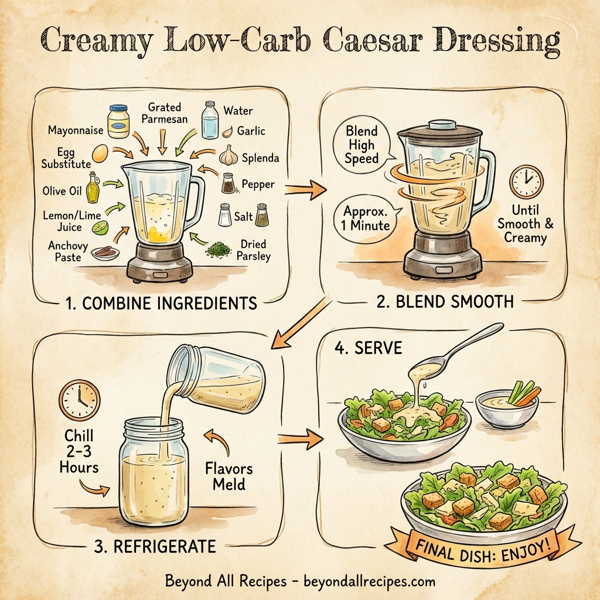 Creamy Low-Carb Caesar Dressing instructions